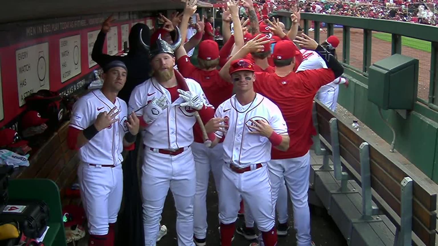 Jake Fraley takes the field for the Reds' City Connect debut, Take a jog  with Jake Fraley. #CityConnect, By Cincinnati Reds