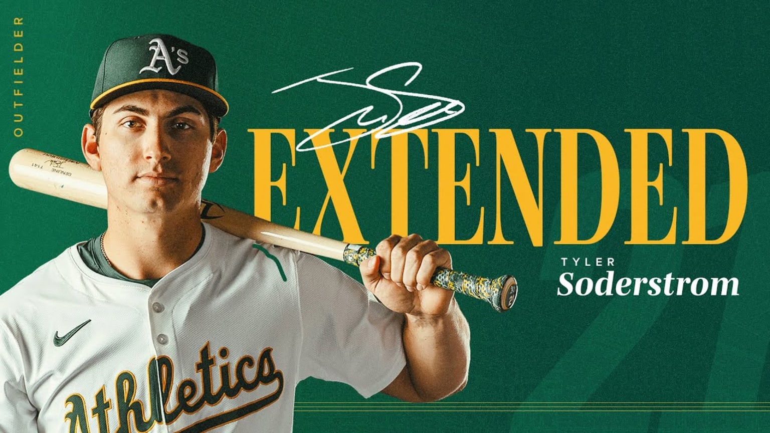TYLER SODERSTROM 直筆サインボール A's Tyler Soderstrom inks Athletics' historic extension | 12/30/2025