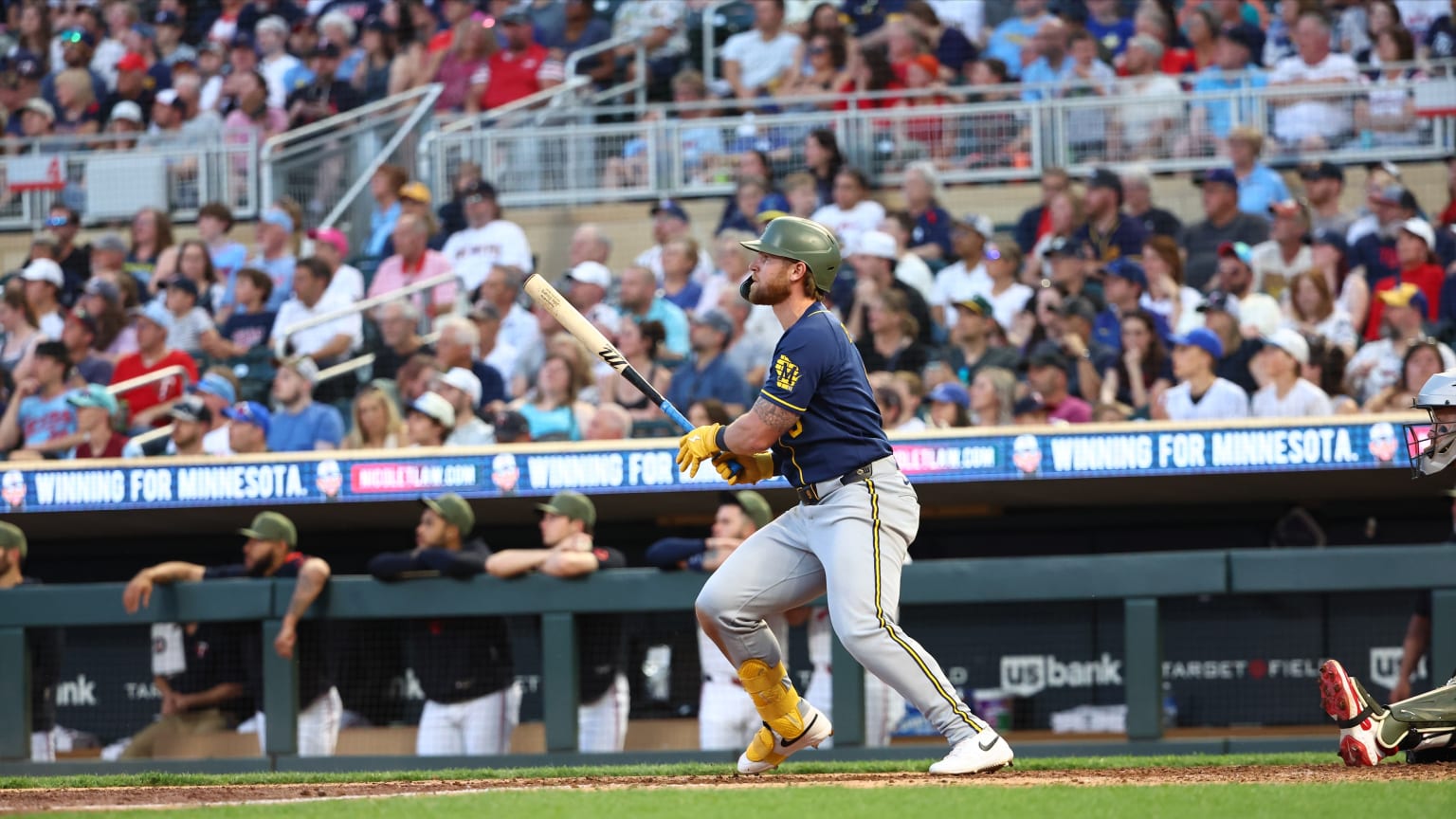 Bauers Hits 96.7 mph Sinker With 106.9 mph Exit Velocity