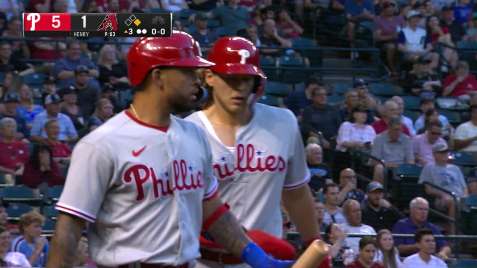 Josh Harrison drives home Alec Bohm in the 3rd inning | 06/12/2023 ...