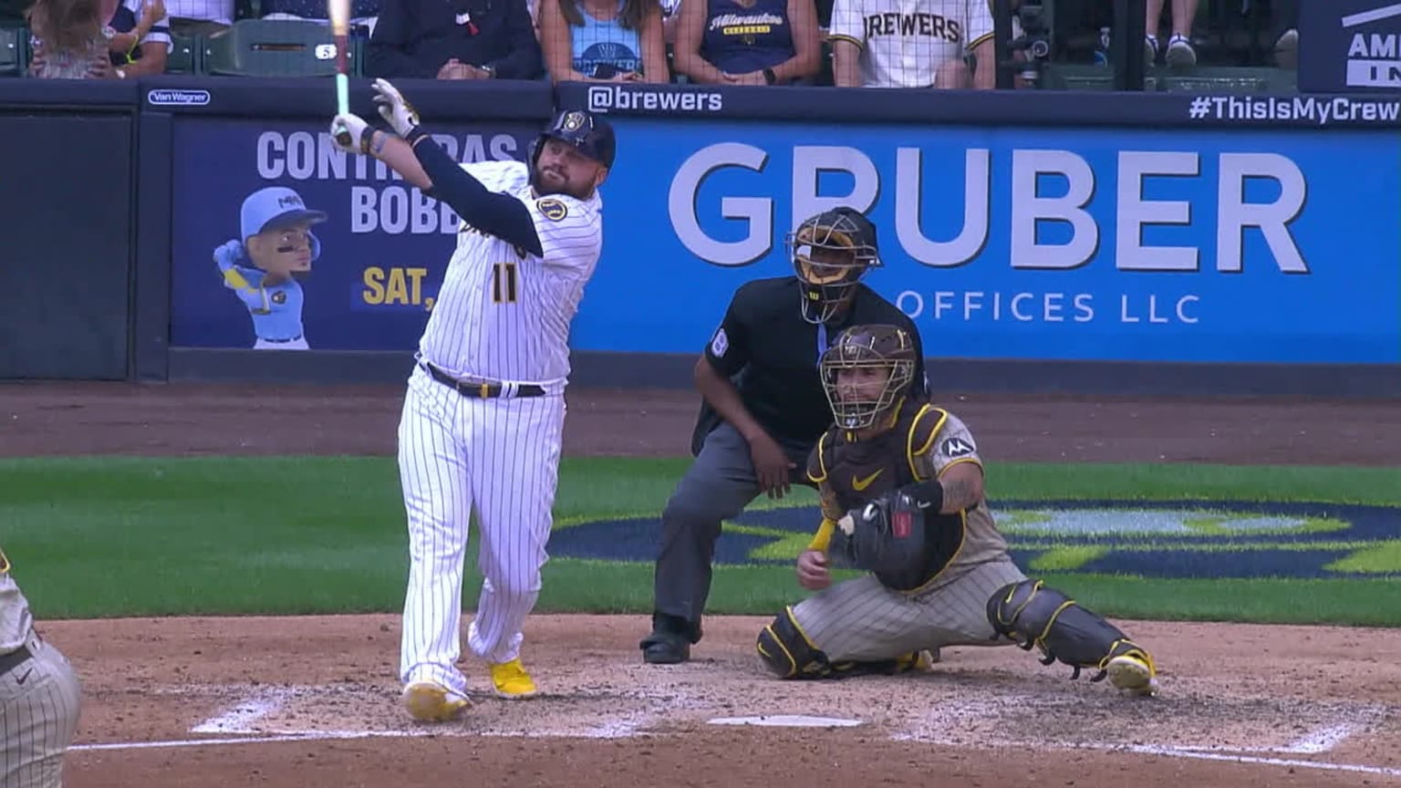 Brewers score seven in the 6th 08/27/2023 Milwaukee Brewers