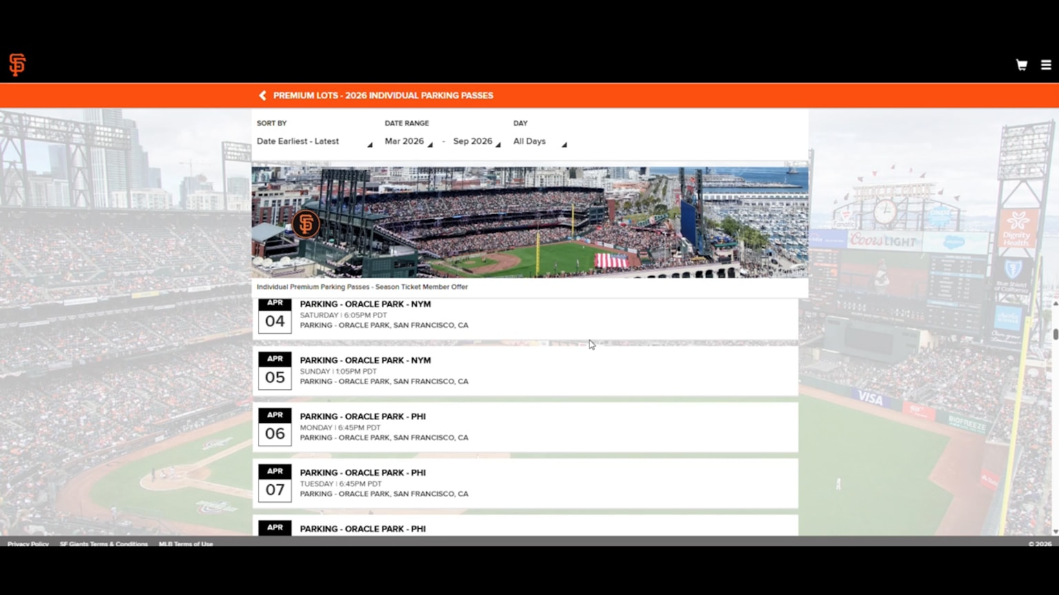 How to purchase single game parking passes | 02/25/2026 | MLB.com