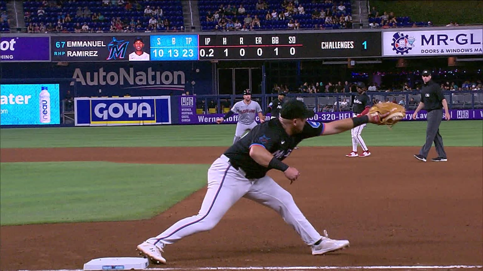 Xavier Edwards nabs Andrés Giménez after review 06/07/2024 Tampa