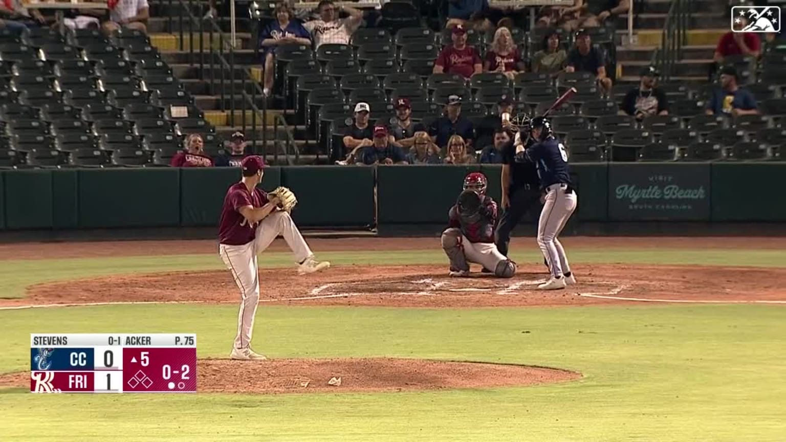 Dane Acker records his fifth strikeout in the 5th 08/31/2023