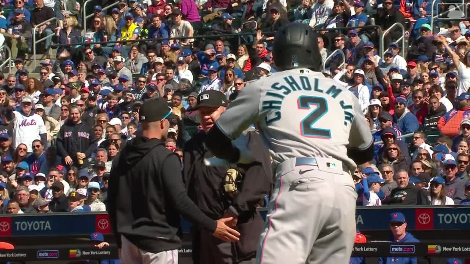 Jazz Chisholm Jr. ejected 04/09/2023 Miami Marlins