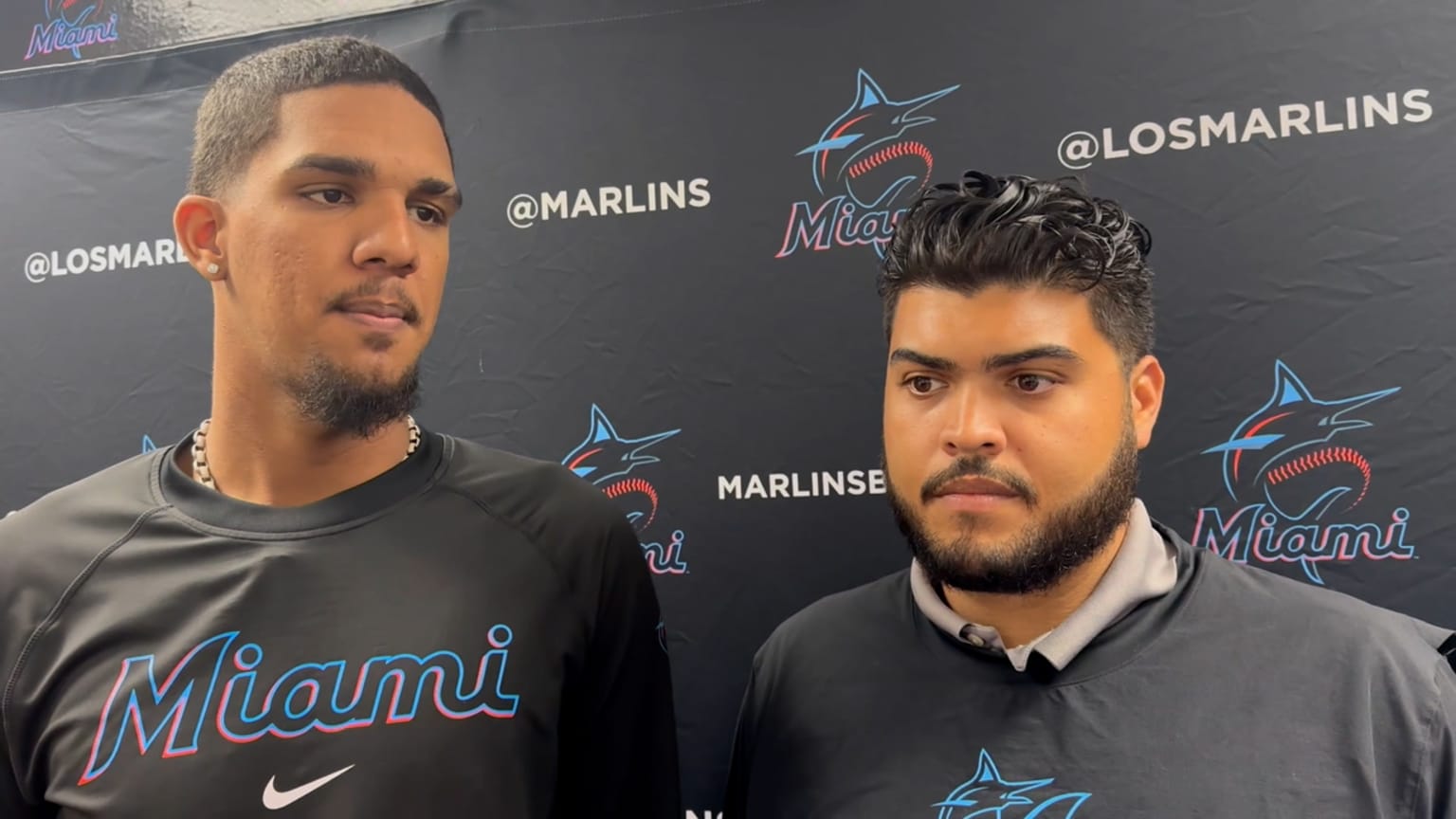 Peter Bendix and Eury Pérez discuss injury 03/22/2024 Miami Marlins