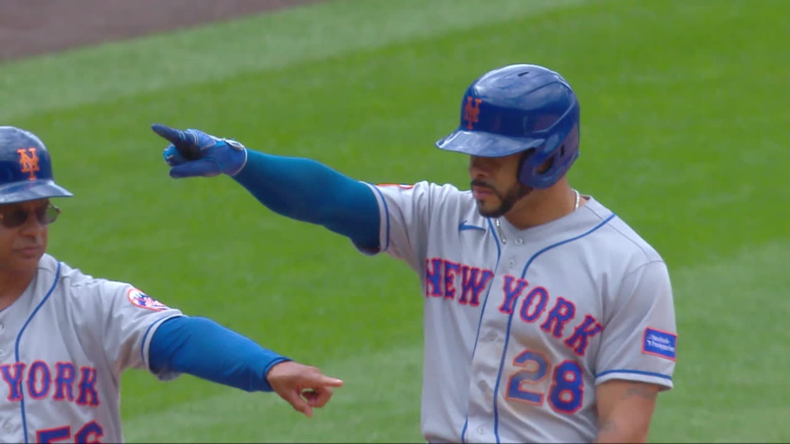 New York Mets left fielder TOMMY PHAM (28) in the top of the