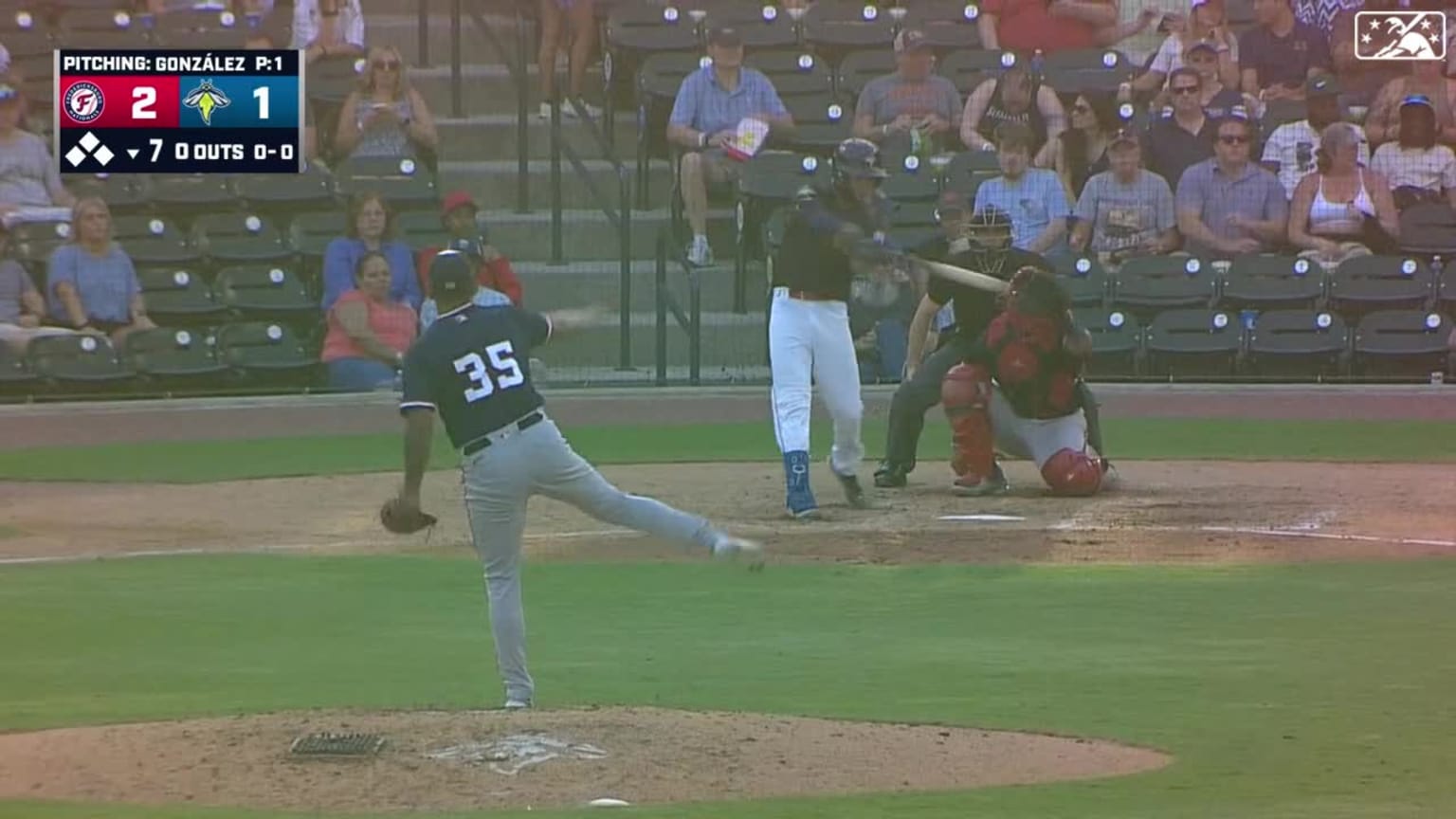 Lizandro Rodriguez rockets a home run to left field 06/25/2023