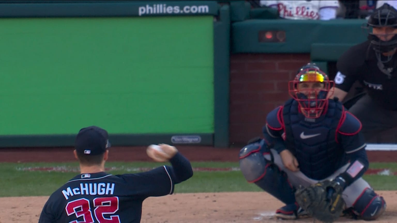 Collin McHugh escapes jam 10/15/2022 Atlanta Braves