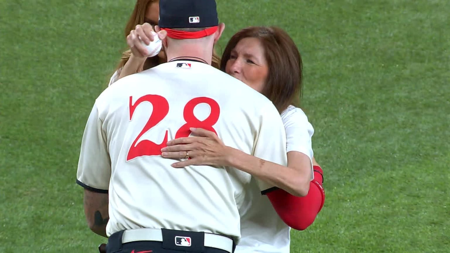 Jonah Heim's Mother-In-Law Throws Out Ceremonial 1st Pitch