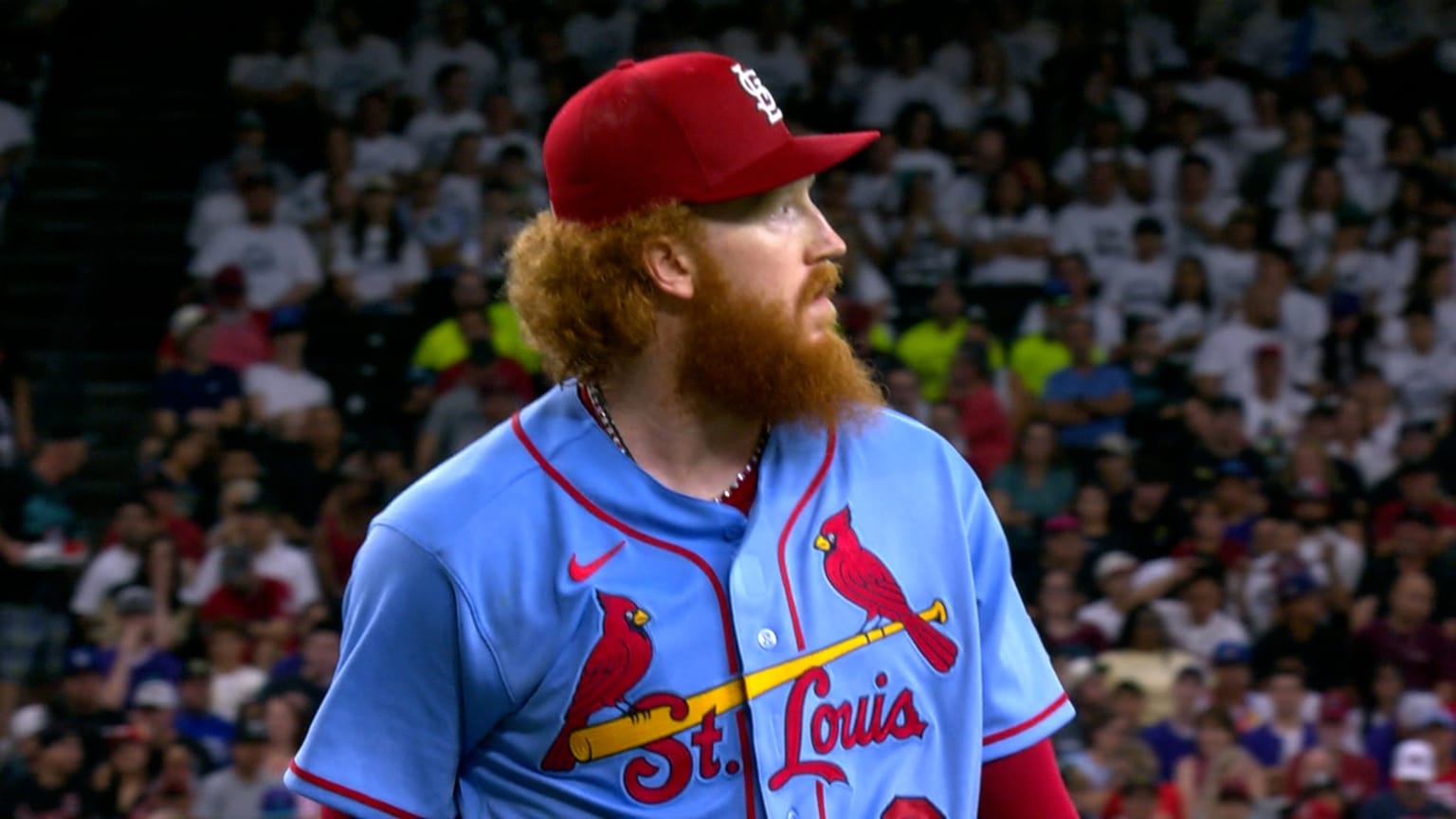 Dustin May fans Corbin Carroll