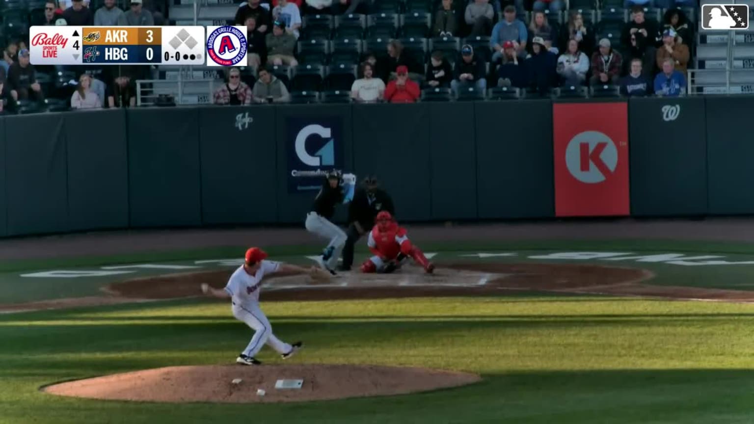 Angel Genao singles on a ground ball to shortstop Seaver King. Alex ...