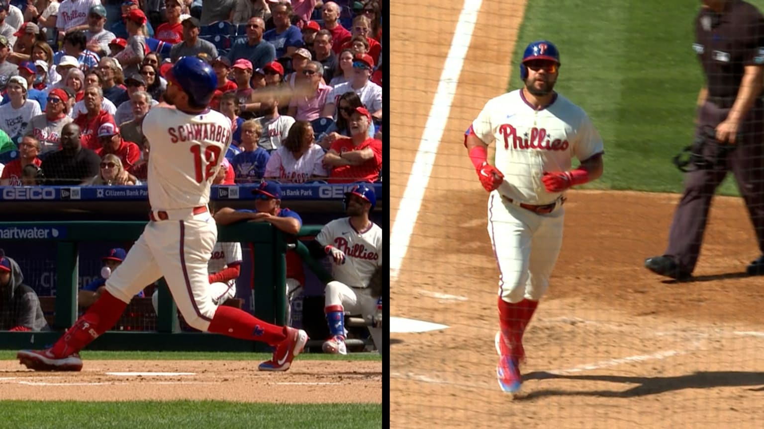 Kyle Schwarber leaves yard twice | 09/25/2022 | Atlanta Braves
