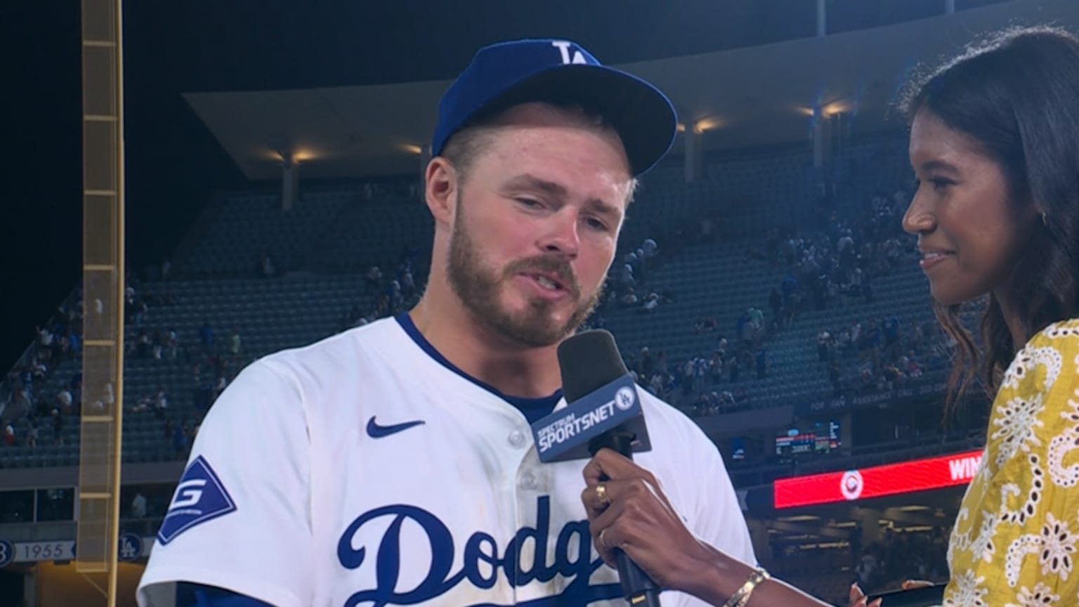Gavin Lux discusses two-run double in 5-2 win | 07/23/2024 | Los ...