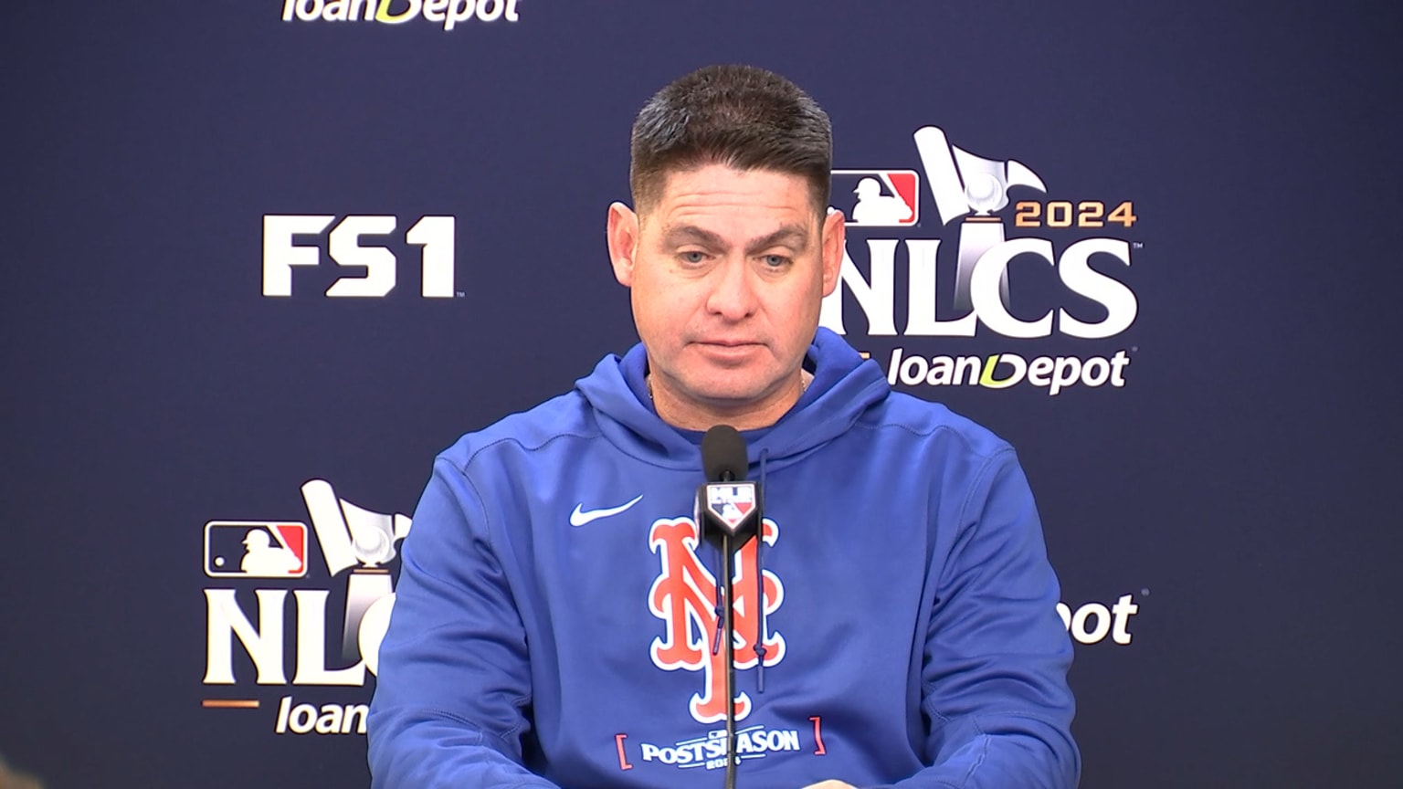 Carlos Mendoza on facing the Dodgers in the NLCS 10/12/2024