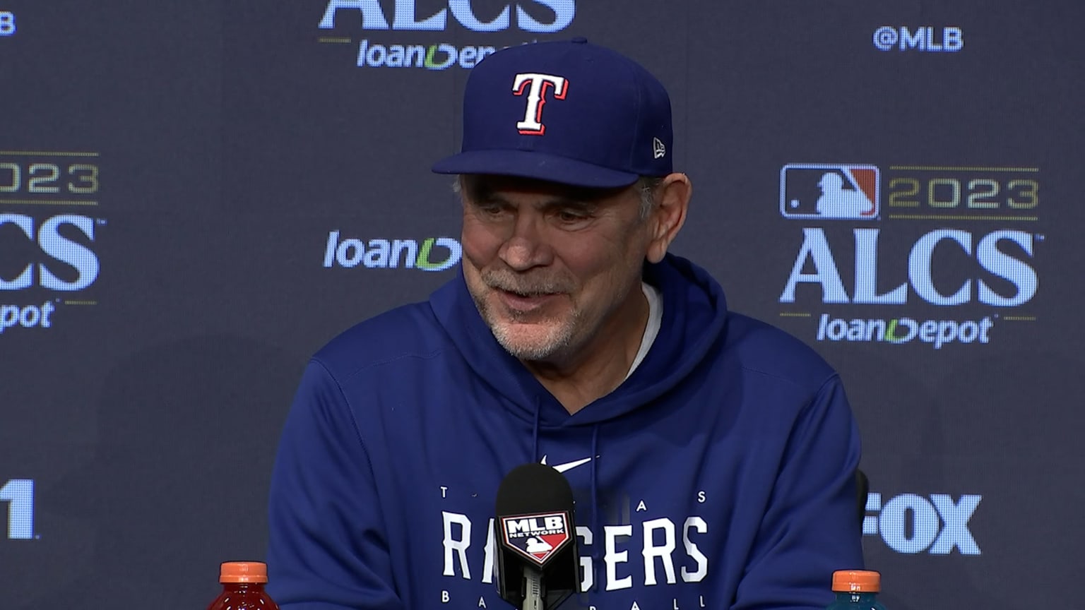 Bruce Bochy on the Game 4 loss 10/19/2023 Texas Rangers