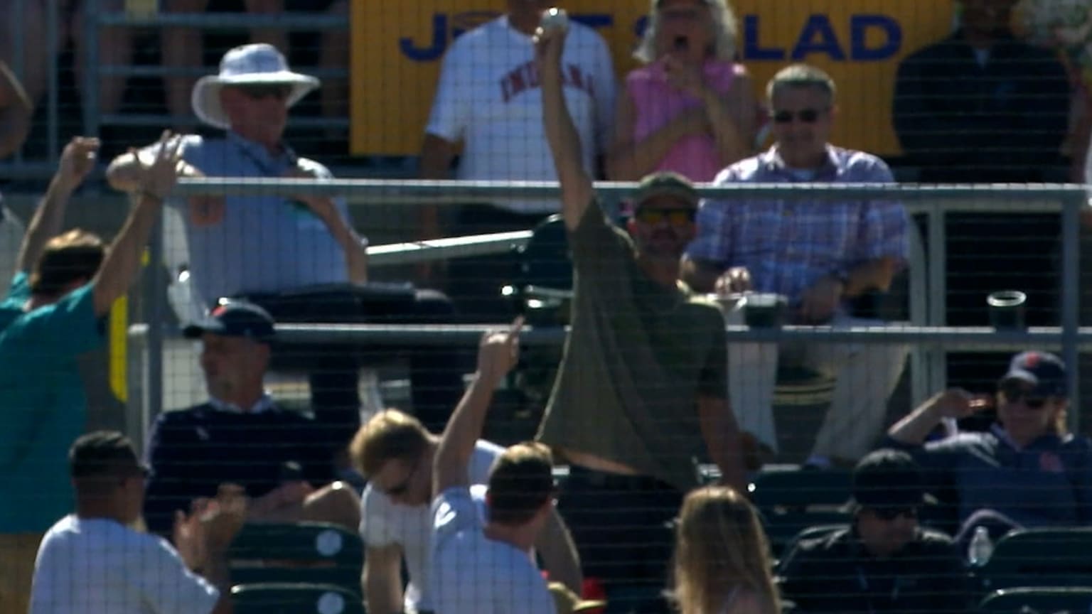 Fan catches a foul ball with a beer 02/24/2024 St. Louis Cardinals