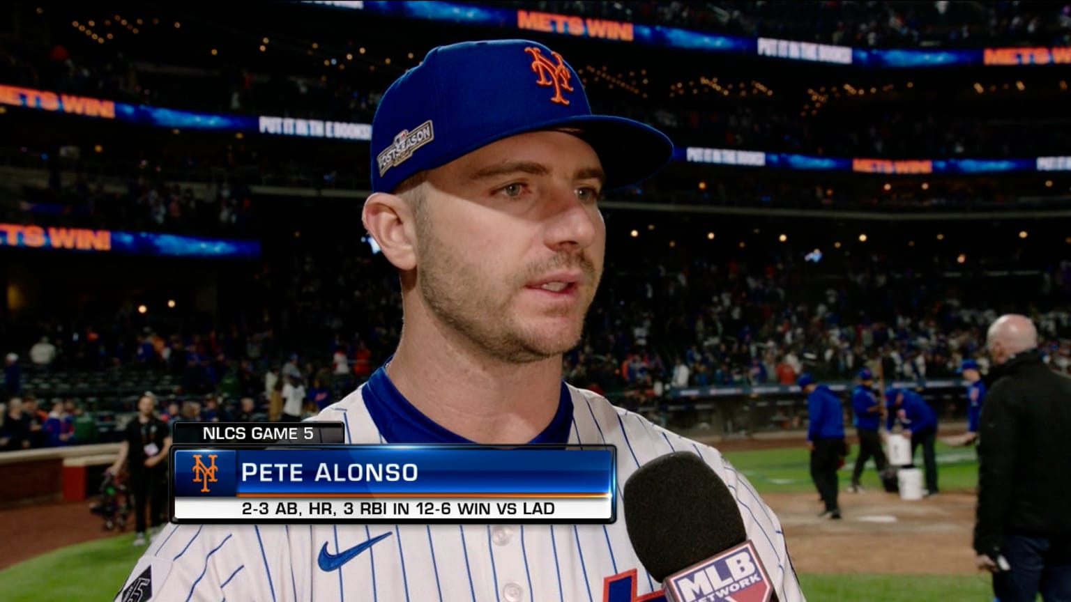 Pete Alonso on his homer, Mets' Game 5 win 10/19/2024 New York Mets
