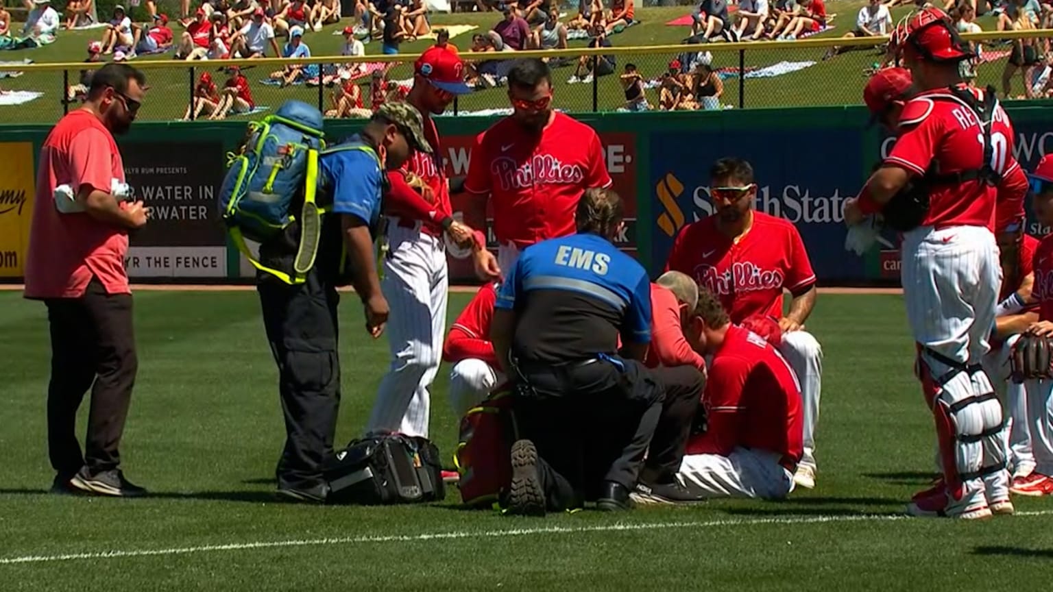 Rhys Hoskins exits after tearing left ACL | 03/23/2023 | MLB.com