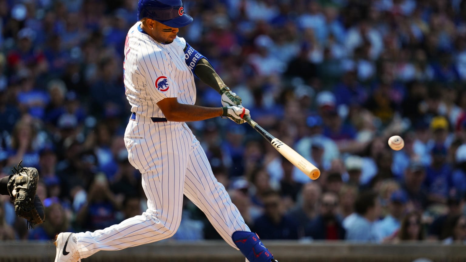 Christopher Morel singles to break up nohitter 05/17/2024 Chicago Cubs