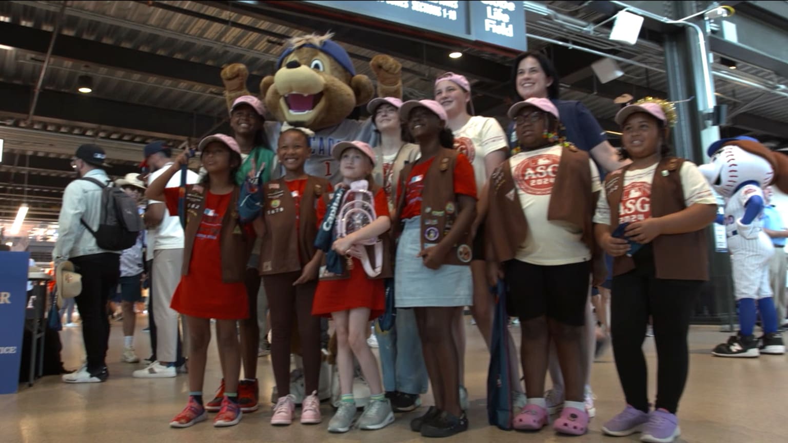 Girls Scouts attend the 2024 AllStar Game 07/19/2024 Houston Astros