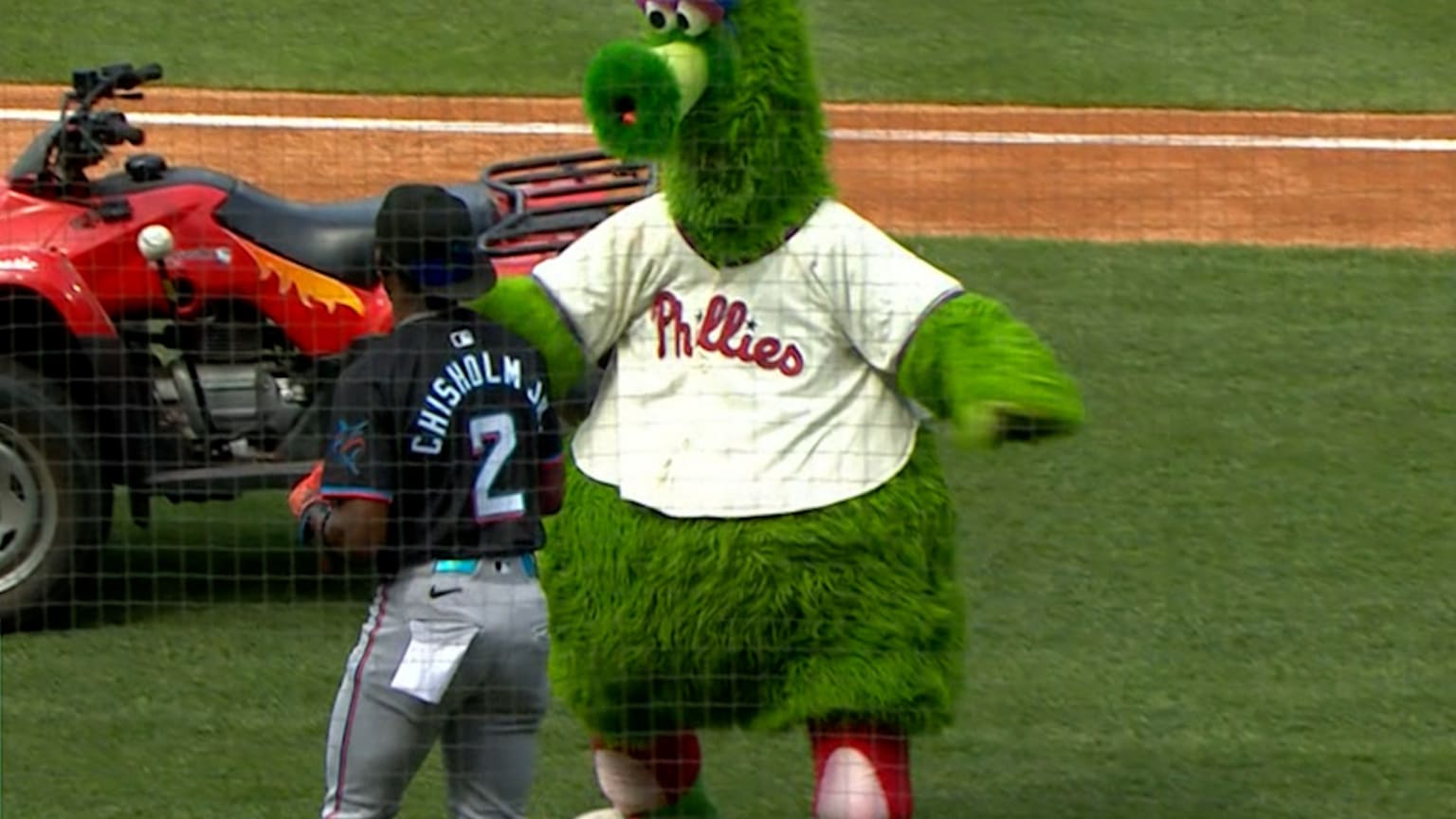 稀少フランクリンミント FranklinMint マスタング競馬フェラーリjra Jazz Chisholm Jr. steals Phanatic's ATV | 06/29/2024 | Miami Marlins