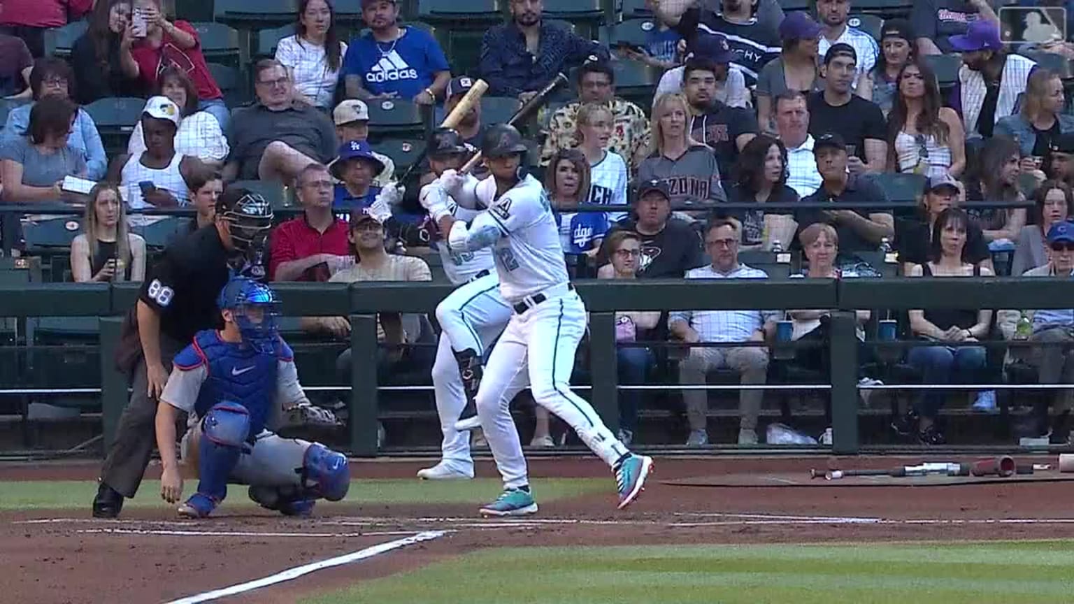 Arizona Diamondbacks' Lourdes Gurriel Jr. (12) celebrates his RBI