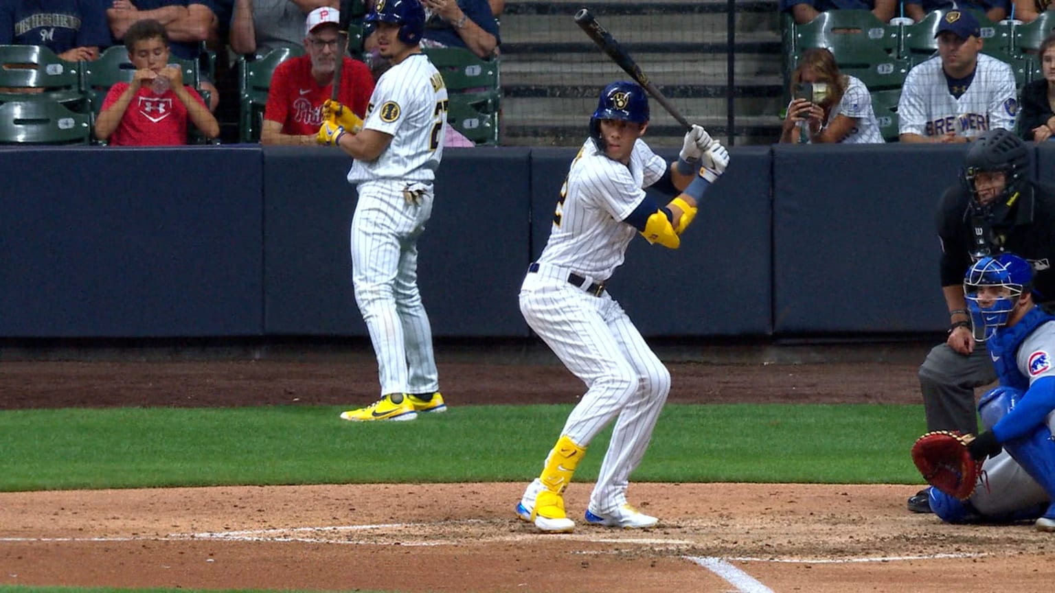 Christian Yelich's four hits 08/27/2022 Milwaukee Brewers