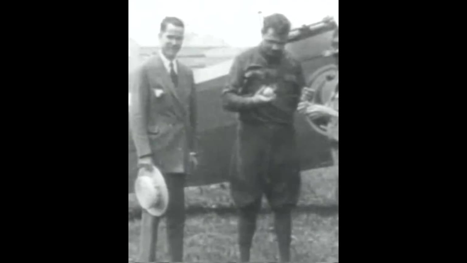 Babe Ruth catches baseball from a plane | 02/07/2024 | MLB.com