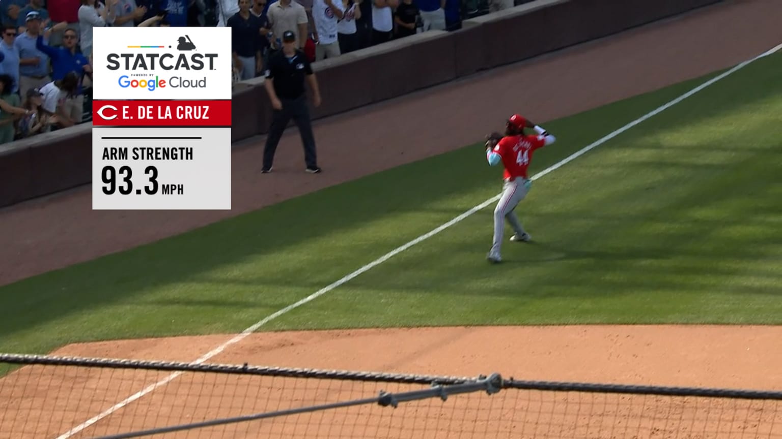 Elly De La Cruz's 93.3 mph throw to the plate | 05/31/2024