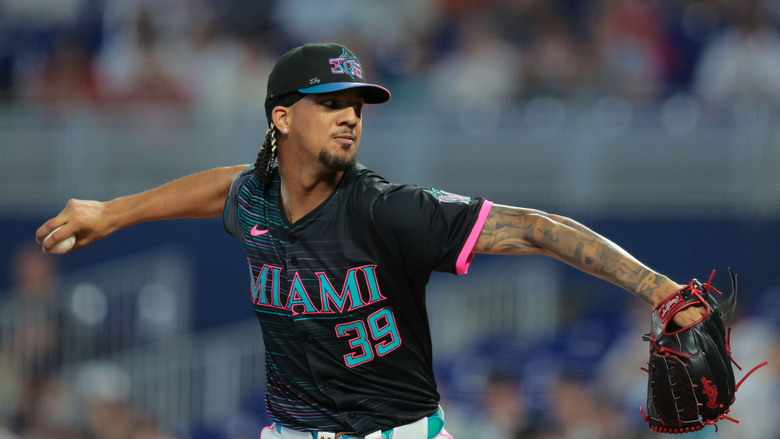 Eury Pérez, Walker Buehler Eury Perez, Miami Marlins, 2024 Topps Series 1 