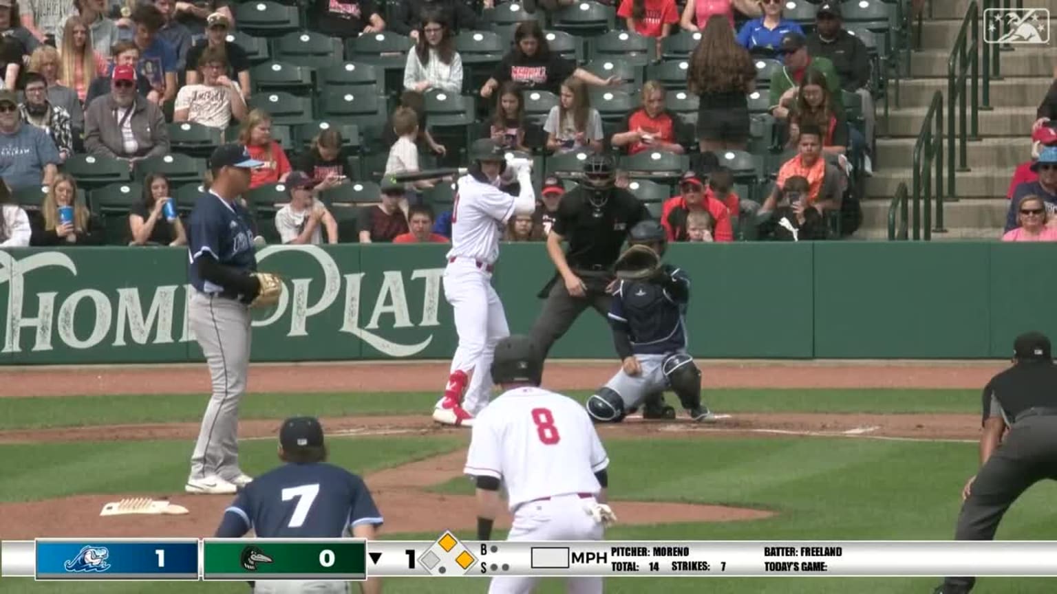 Alex Freeland hits an RBI double to deep rightcenter 05/16/2023