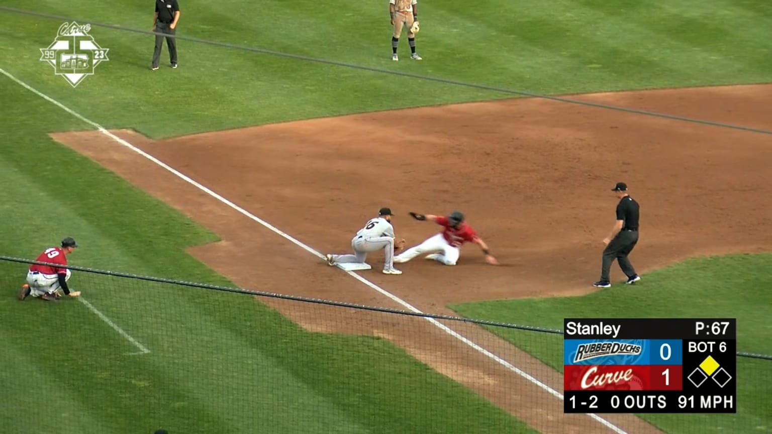 Johnathan Rodriguez throws out runner at third base 05/13/2023