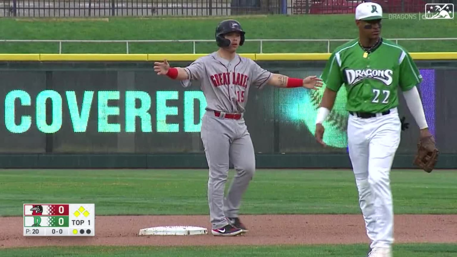 An infield fly becomes a triple play for the Dragons | 17/04/2023 ...