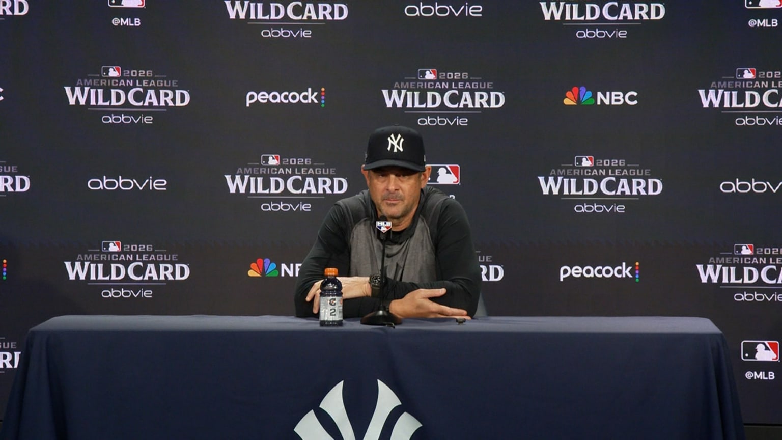 Aaron Boone discusses Yankees roster for AL Wild Card | 09/28/2026 ...