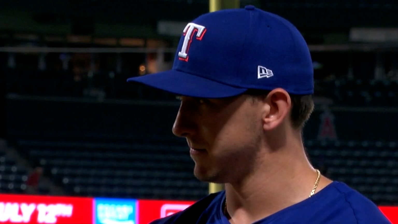 Wyatt Langford discusses the Rangers' 9-4 win