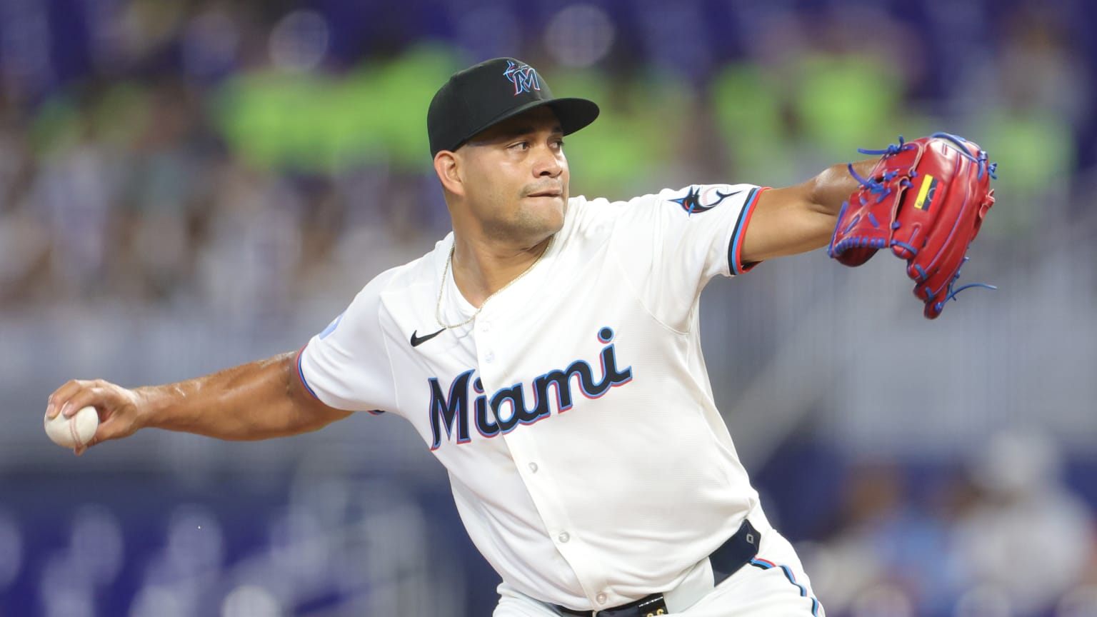 Yonny Chirinos #39 six strikeouts in Marlins debut 06/19/2024 MLB com