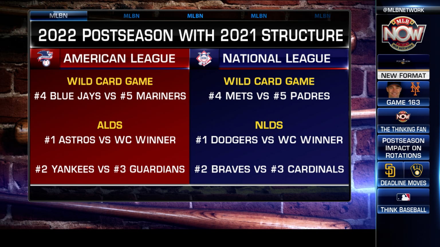 MLB Now on new playoff format 10/05/2022 MLB