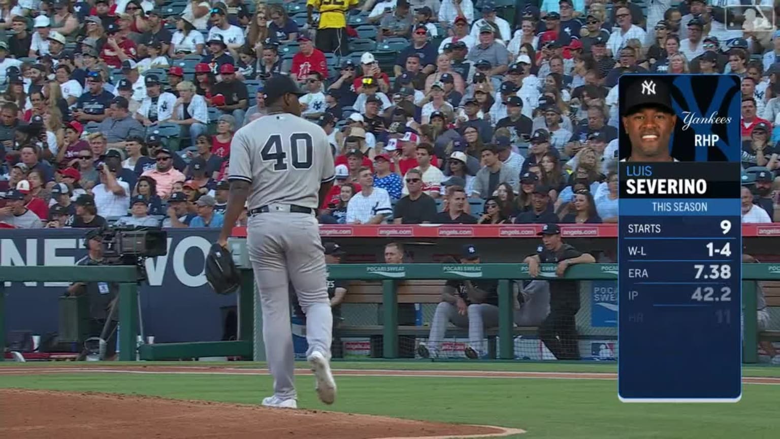 Luis Severino K's three batters in start vs. Angels | 07/17/2023 | New