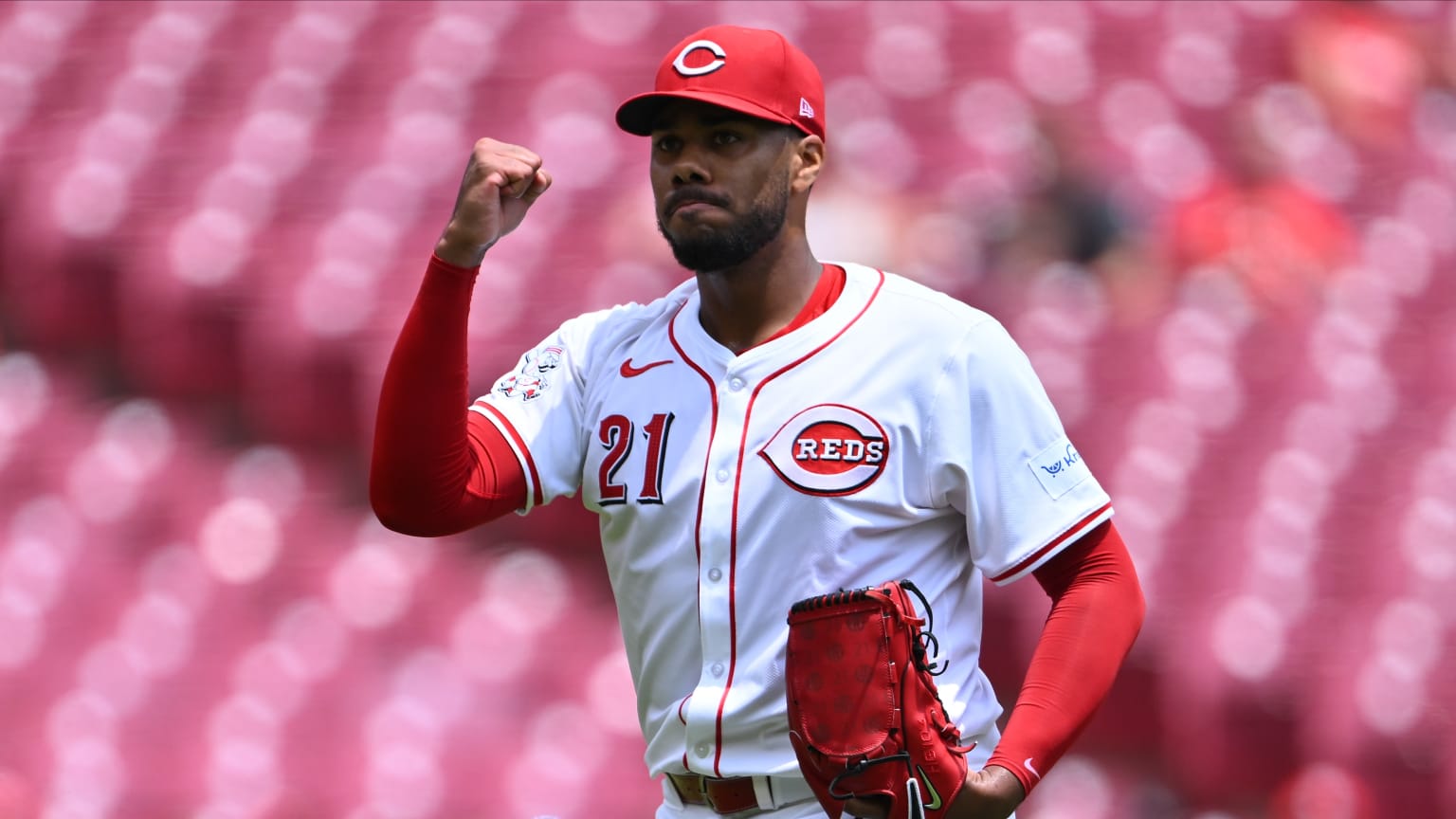Hunter Greene strikes out 10