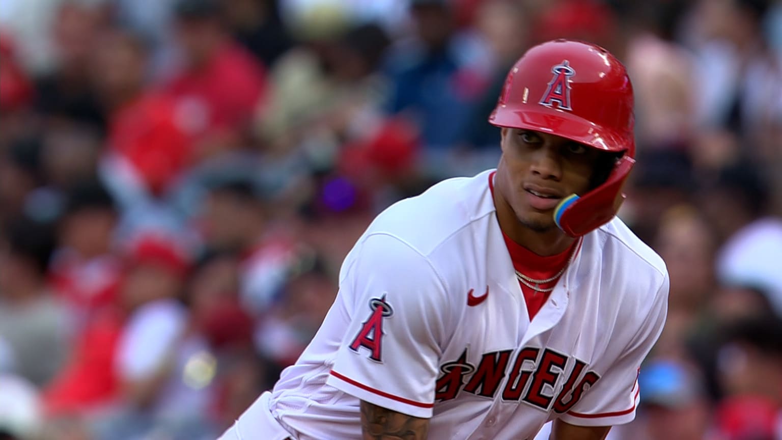 Jordyn Adams' first MLB hit