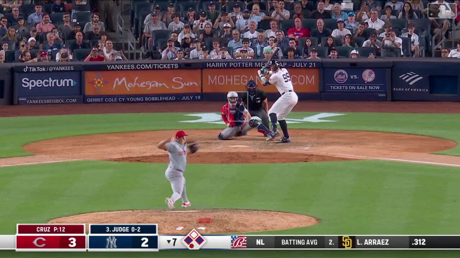 Aaron Judge grounds into a double play | 07/03/2024 | MLB.com