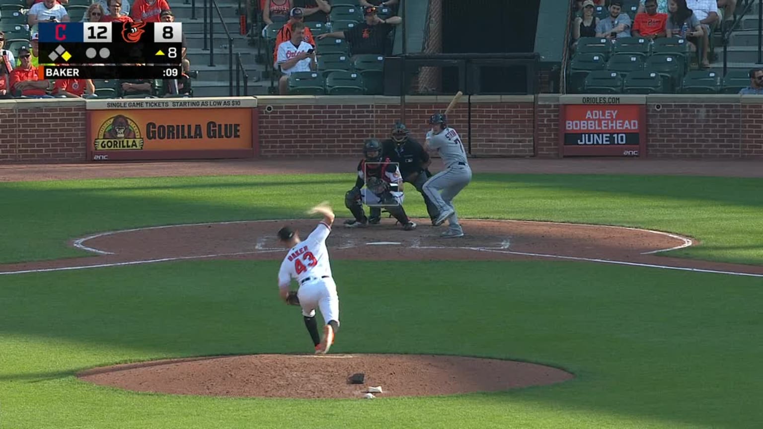 Bryan Baker Ball to Myles Straw 05/31/2023 Baltimore Orioles