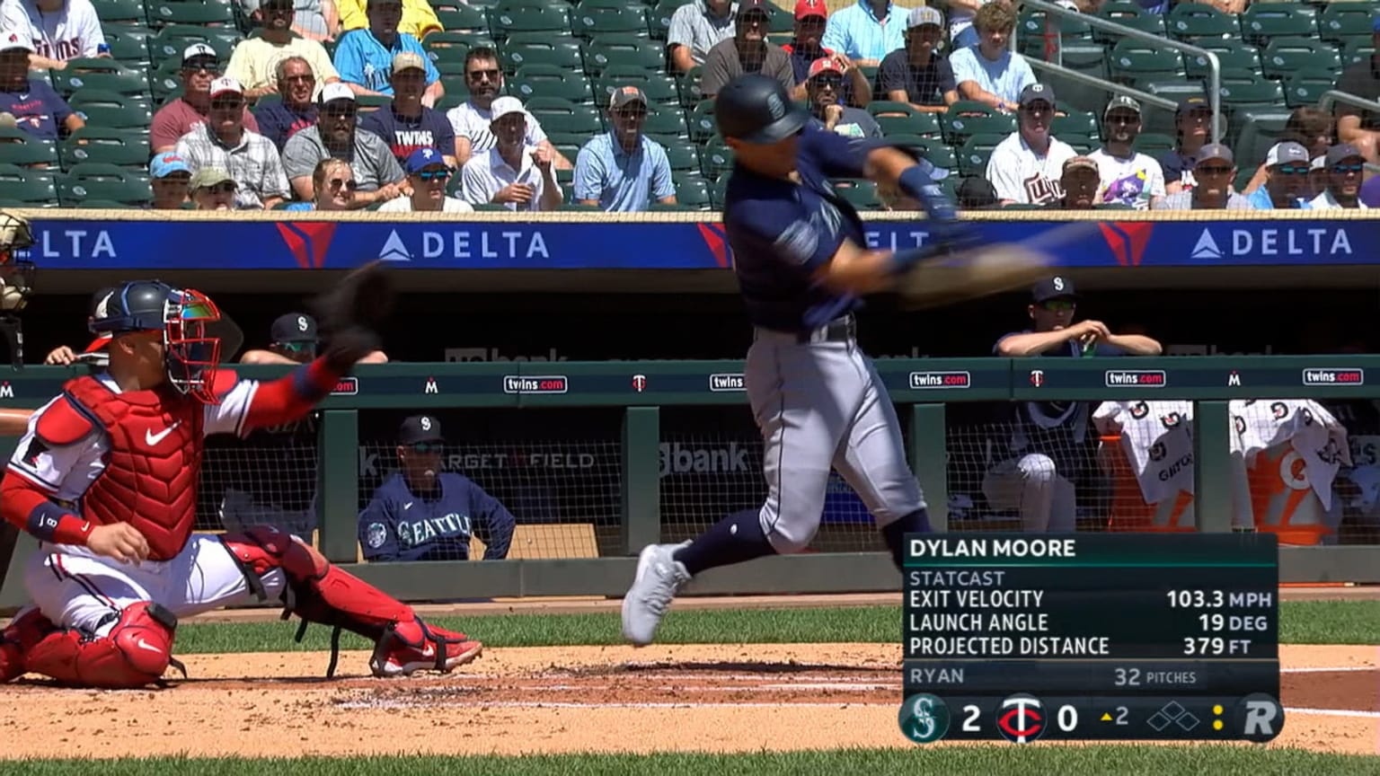 Julio Rodríguez's big homer (17) 07/26/2023 Seattle Mariners