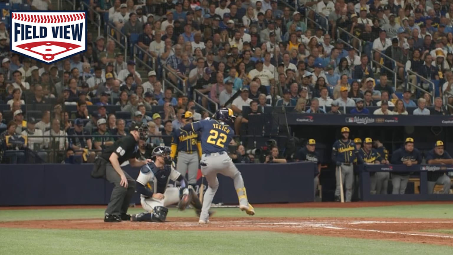 Field View: Christian Yelich's RBI single | 10/26/2026 | Houston Astros