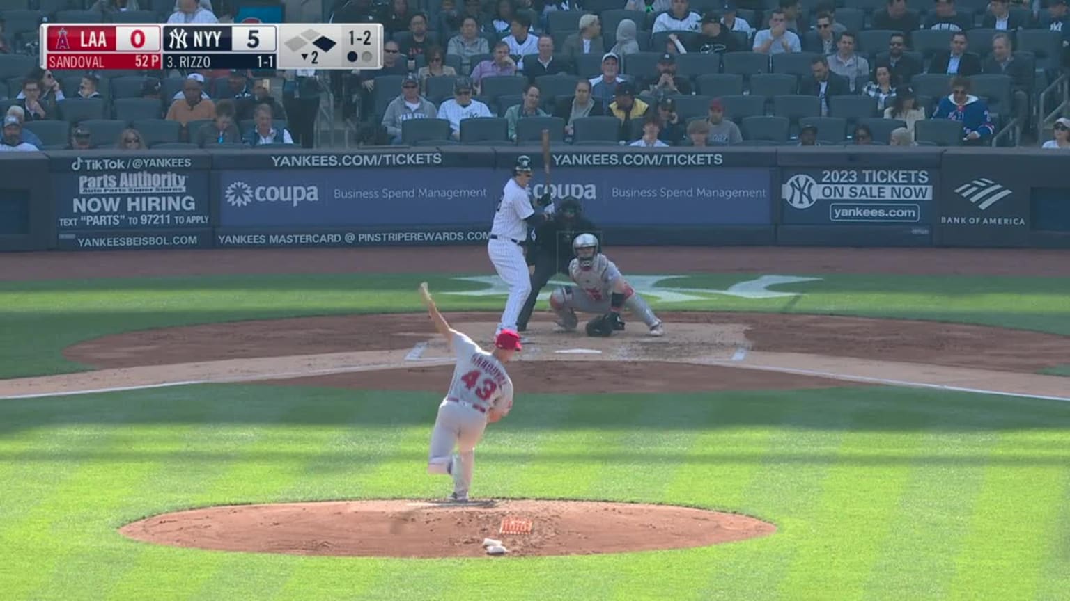 Anthony Rizzo singles on a ground ball to left in 2nd | 04/20/2023 ...