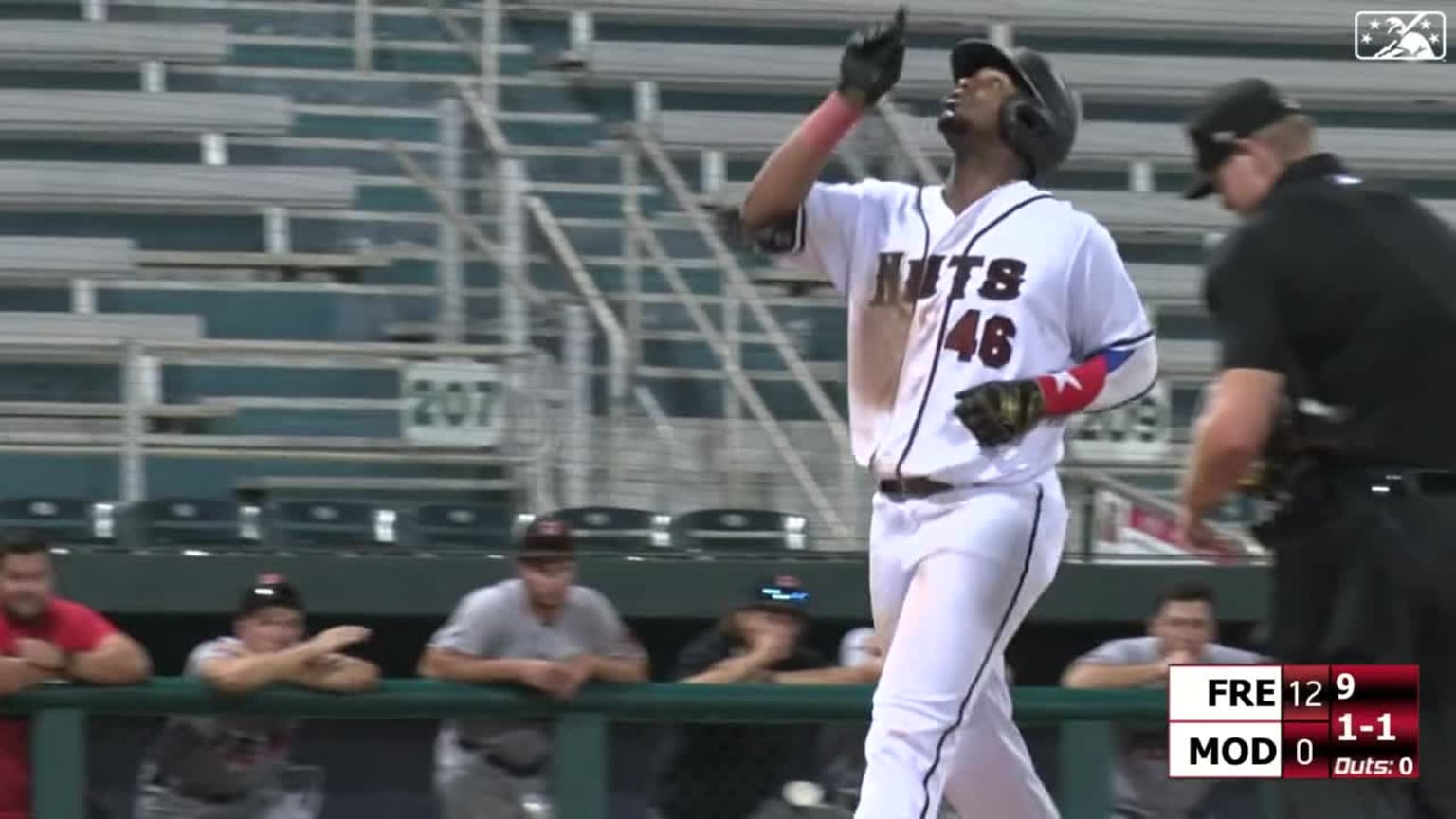 Lazaro Montes' threehit night 08/17/2023