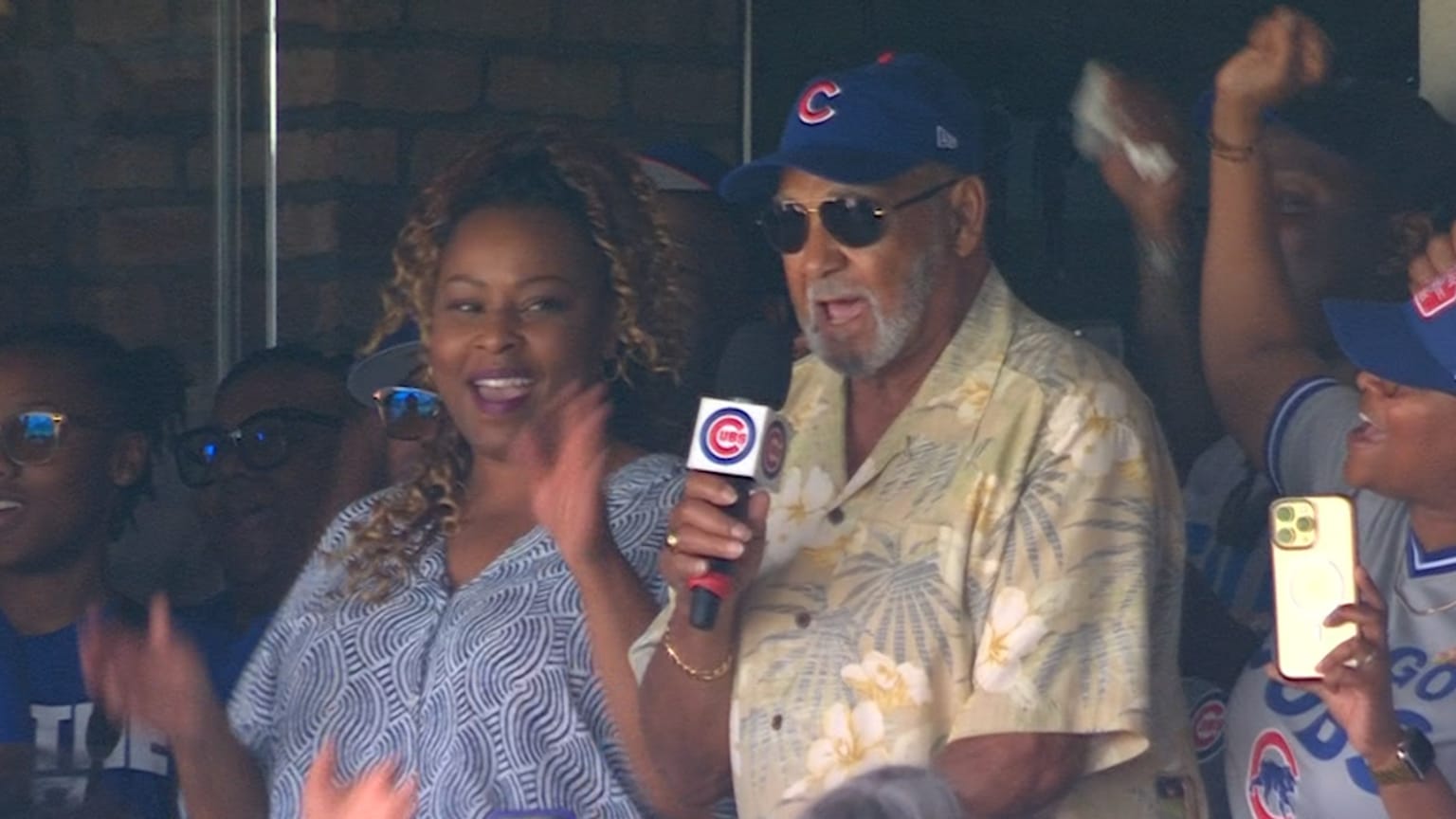 Billy Williams sings "Take Me Out to the Ball Game"