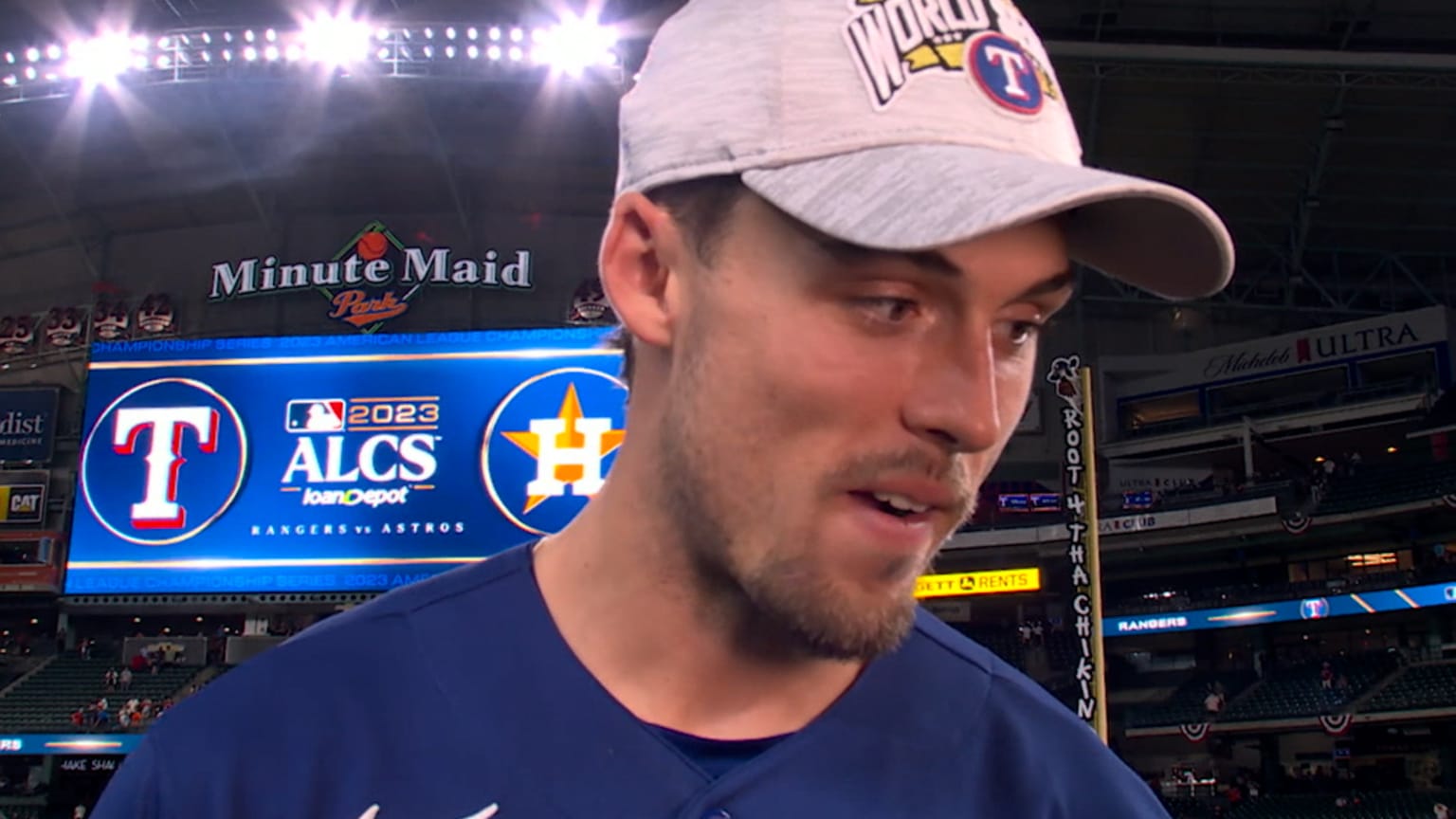 Evan Carter discusses advancing to World Series 10/23/2023