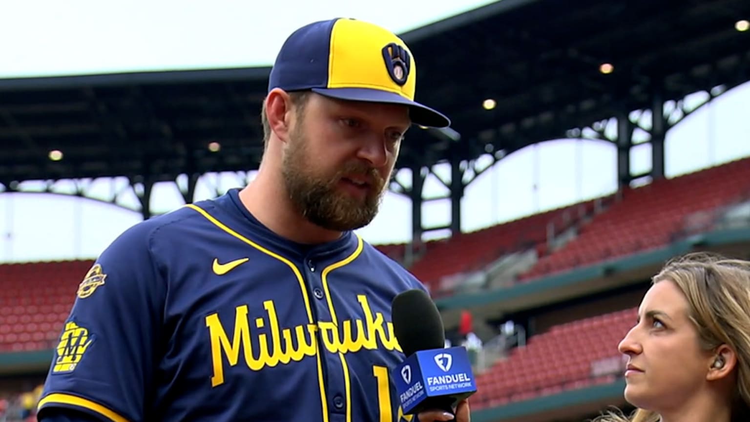 Rhys Hoskins on reaching 500 career RBIs | 04/27/2025 | Milwaukee Brewers